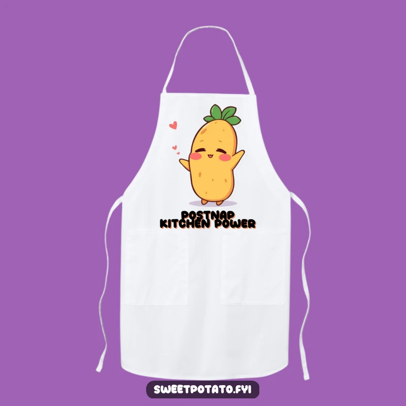 Funny Post-Nap Chef Sweet Potato Apron - Hilarious Kitchen Wear for Relaxed Cooking!