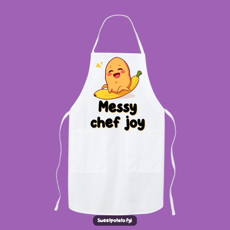 Funny Slipping Potato Apron: Hilarious Kitchen Wear foraccident-Prone Chefs