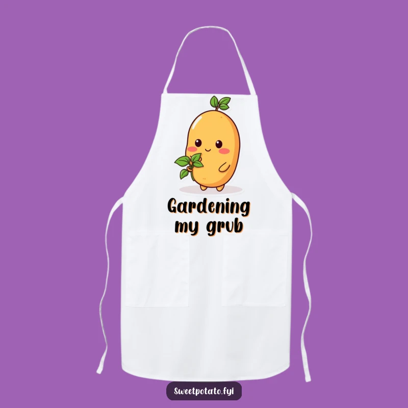 Funny Sprout Sweet Potato Apron - Grow Deliciousness with a Smile!
