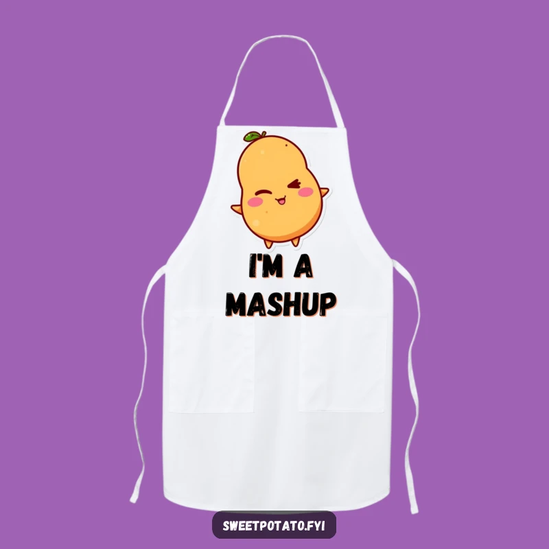 Funny Winking Sweet Potato Apron - Cook with a Cheeky Grin!