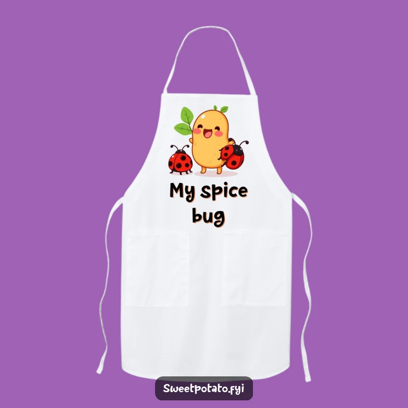 Funny Sweet Potato Apron: Ladybug Ride, Kitchen Comedy, Perfect Gift