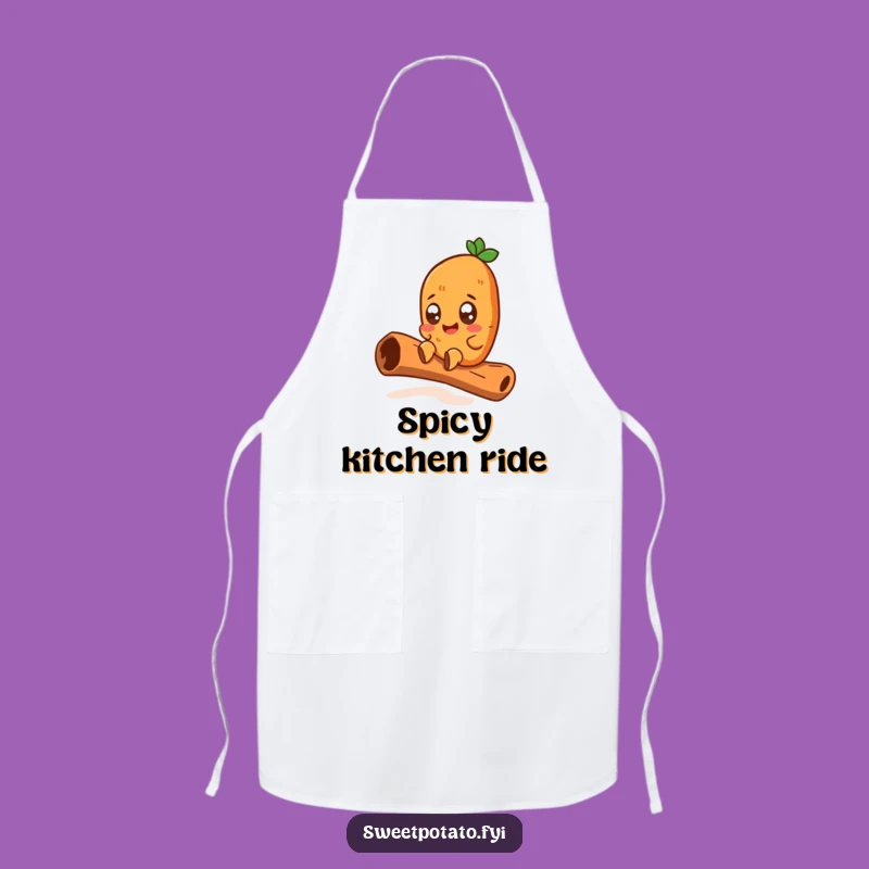 Funny Sweet Potato Cinnamon Stick Apron: Cook with Spice, A Hilarious Funny Gift