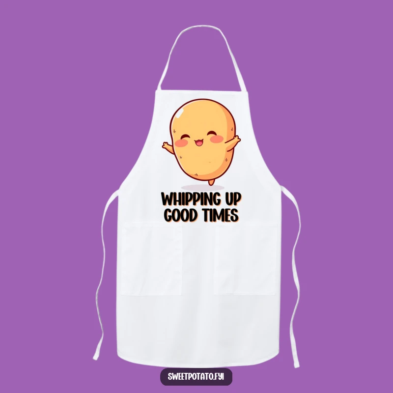 Funny Sweet Potato Jump Apron: Cook With Spud-tacular Cheer!