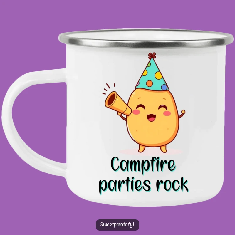 Funny Sweet Potato Party Camping Mug - Adventure Fuelled by Celebration