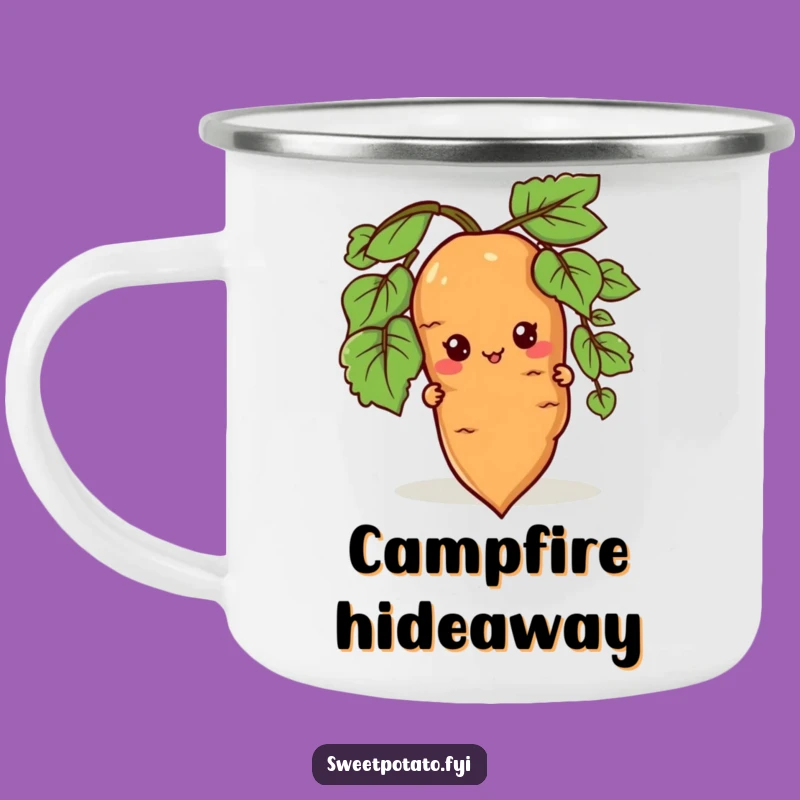 Funny Peeking Sweet Potato Camping Mug - Sneaky Sips on the Trail!