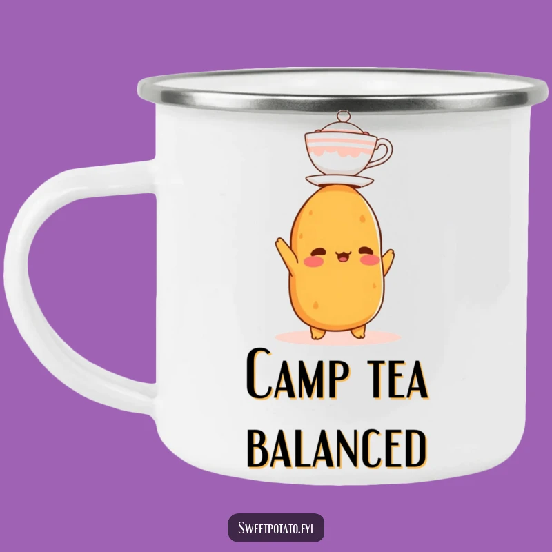 Funny Sweet Potato Balance Camping Mug: Outdoor Teacup Spud, Great Funny Gift