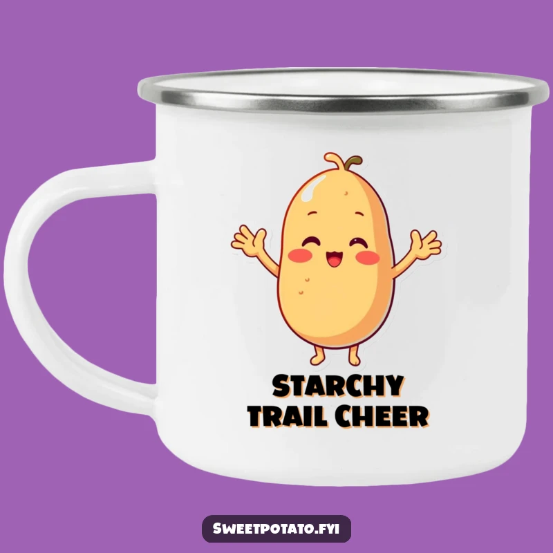 Funny Sweet Potato Cheers Camping Mug - Tiny Arms, Big Adventures, Gift!