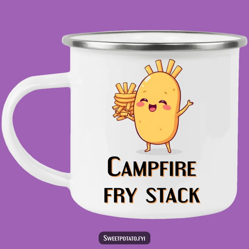 Funny Sweet Potato Fries Camping Mug - Durable Humorous Gift for Outdoors