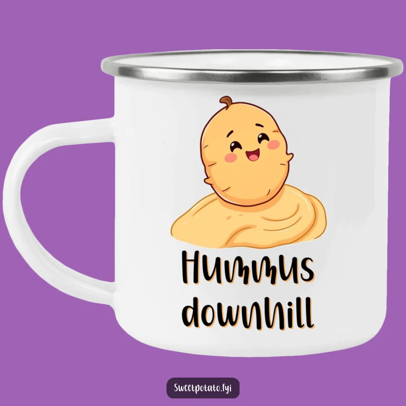 Funny Sweet Potato Hummus Roll Camping Mug - Adventure & Laughter