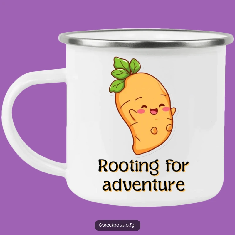 Funny Sweet Potato Root Rider Camping Mug: Adventure Fuelled by Laughter