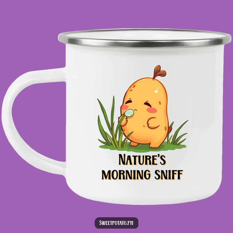 Funny Sweet Potato Curious Camping Mug: Outdoor Dewdrop Watch Cup, Perfect Funny Gift!