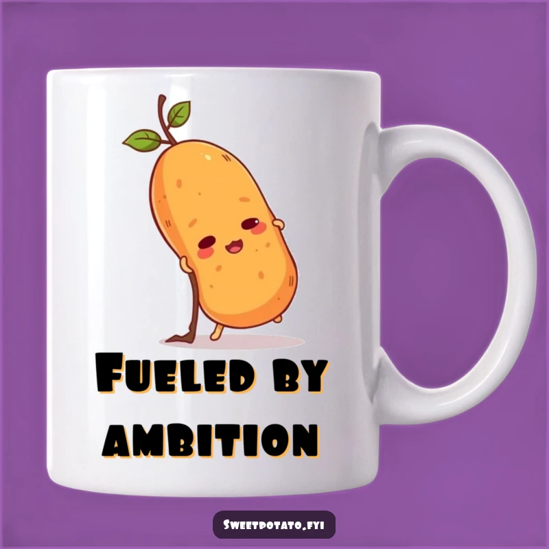 Funny Sweet Potato Climb Mug: Determined Spud Ascending Twig, Perfect Gift
