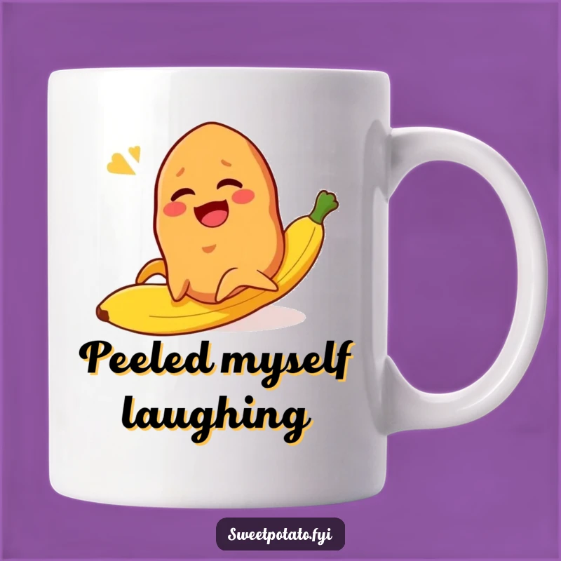 Funny Falling Potato Mug: Hilarious Slipping Sweet Potato Gift for Comedy Lovers