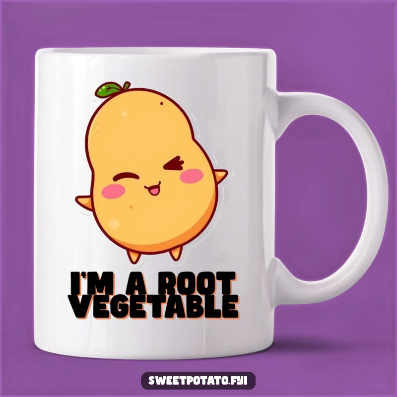 Funny Winking Sweet Potato Mug - A Hilarious Gift for Veggie Lovers!