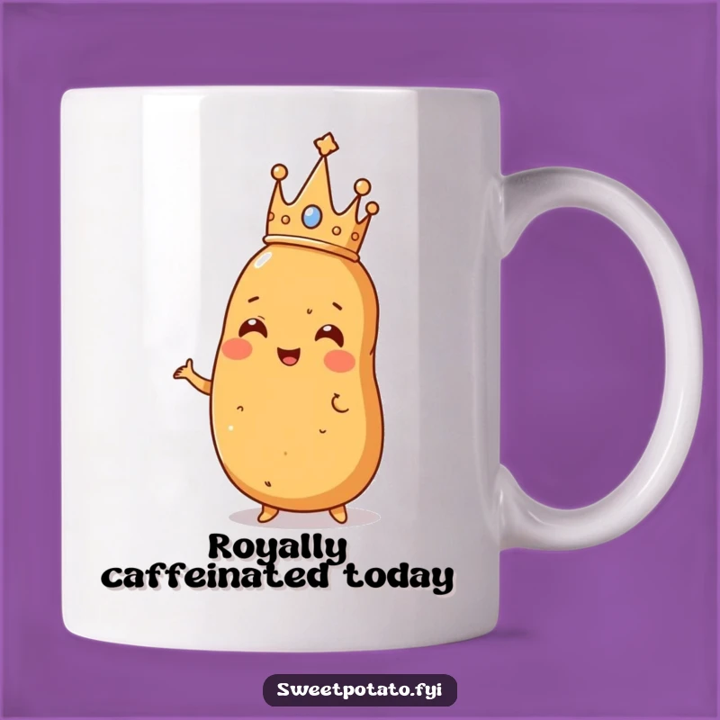 Funny Regal Sweet Potato Mug: Royal Spud Crown Gift!