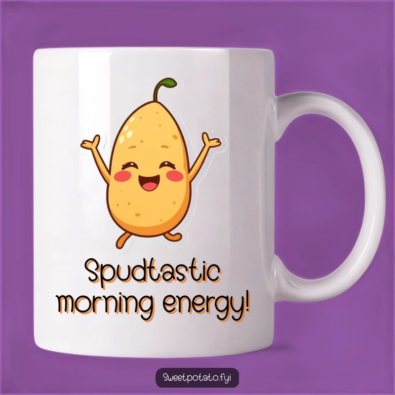 Funny Joyful Sweet Potato Mug - A Hilarious Cartoon Gift for Everyday Celebrations!
