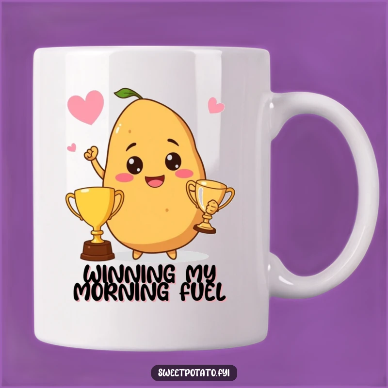 Funny Champion Sweet Potato Mug: Proud Spud Trophy Winner!