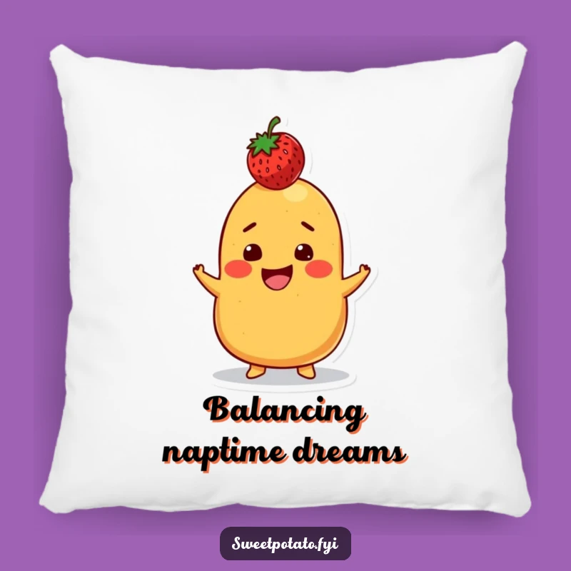 Funny Sweet Potato Strawberry Balance Pillow: Playful Comfort, Ideal Funny Gift