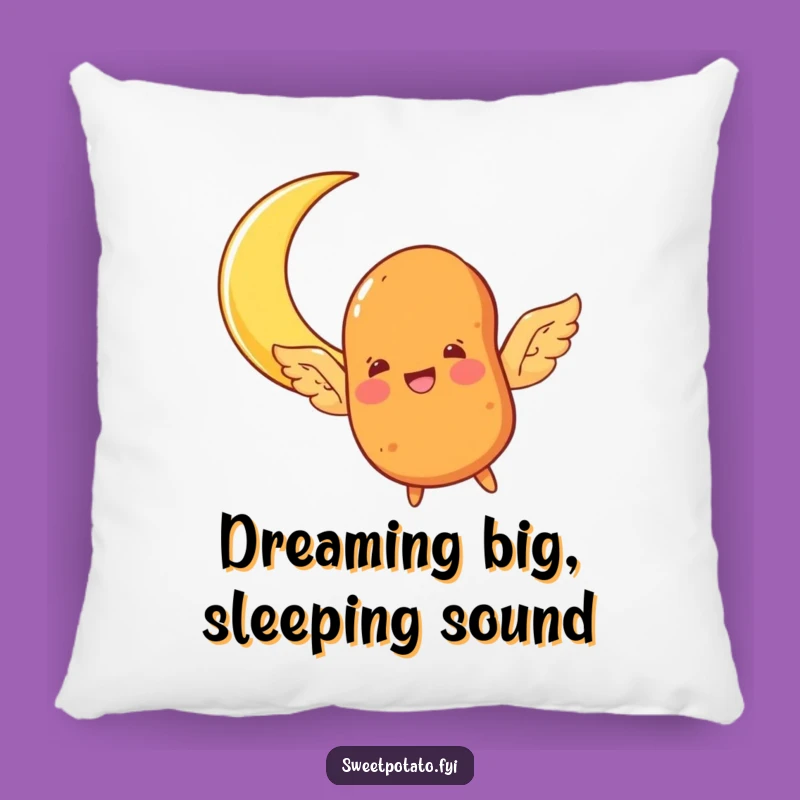 Funny Flying Sweet Potato Pillow: Cozy Spud Wings Moon Cushion, A Funny Gift