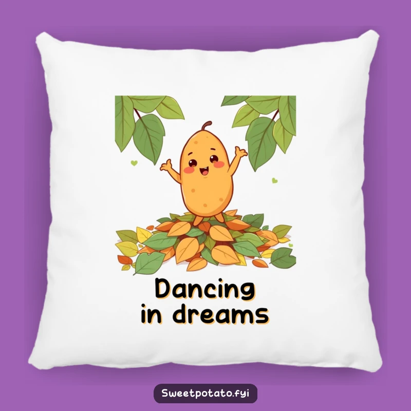 Funny Cheerful Sweet Potato Dance Pillow - Soft & Humorous Veggie Accent