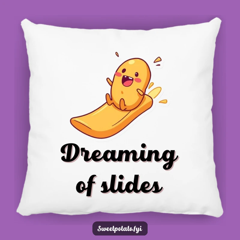 Funny Crisp Slide Pillow: Cozy Excited Spud Comfort Gift