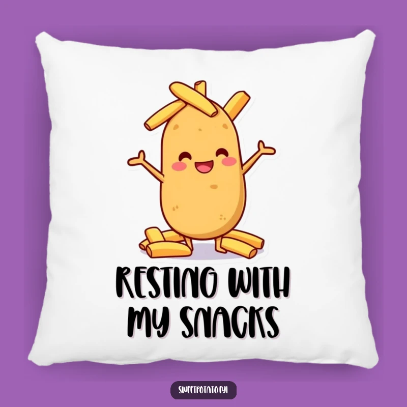 Funny Potato Wedge Pillow: Cozy Grinning Spud Balance Gift