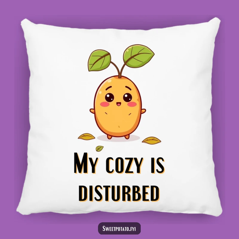 Funny Surprised Sweet Potato Pillow - Cozy Cartoon Comfort for a Hilarious Home!