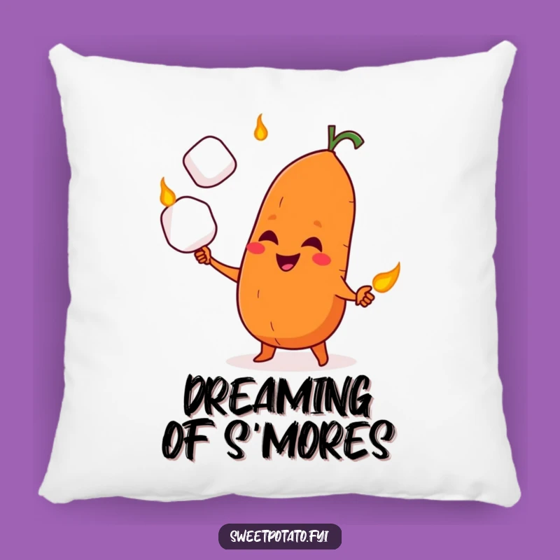 Funny Sweet Potato Marshmallow Juggler Pillow - Comfy & Playful Decor