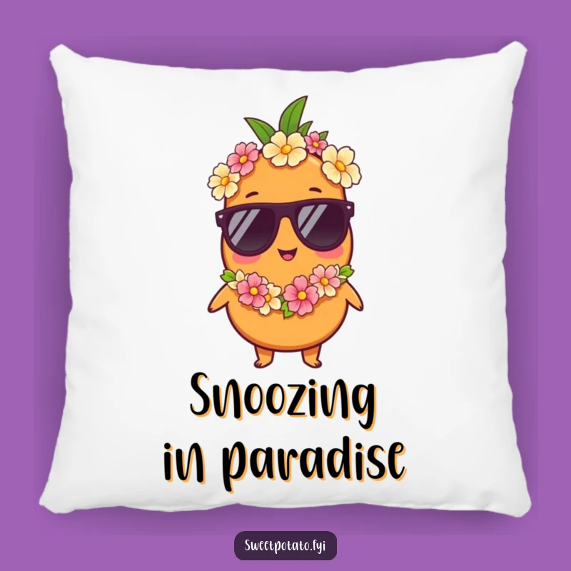 Funny Vacation Sweet Potato Pillow - Soft Humorous Gift for Cozy Escapes