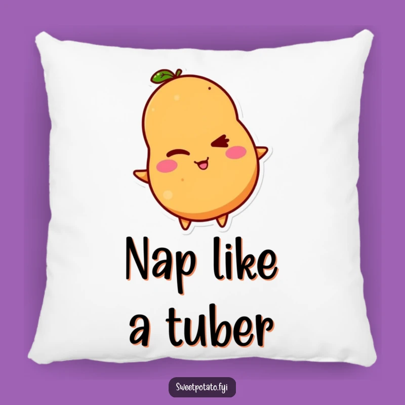 Funny Winking Sweet Potato Pillow - Comfy & Cheeky Decor for Your Sofa!