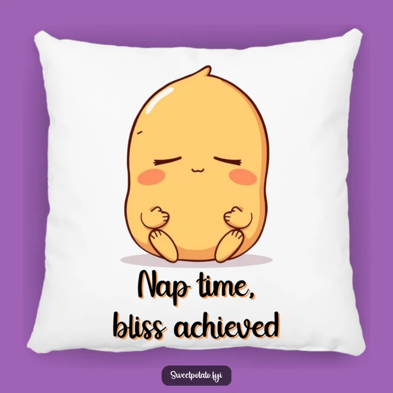 Funny Meditating Sweet Potato Pillow: Soft Peaceful Character, Comfy Funny Gift