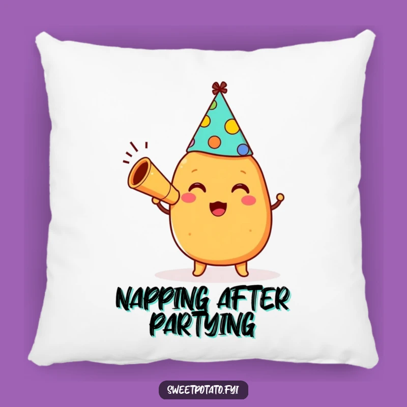 Funny Sweet Potato Party Pillow - Cozy Comfort with Festive Fun