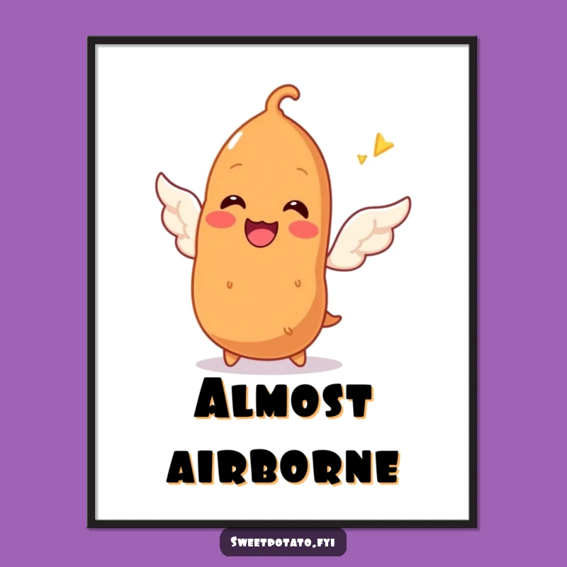 Funny Sweet Potato Wing Attempt Digital Art: Instant Dreams, The Perfect Funny Gift