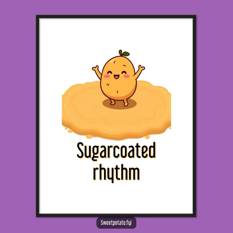 Funny Dancing Sweet Potato Digital Art: Instant Joy for Your Walls