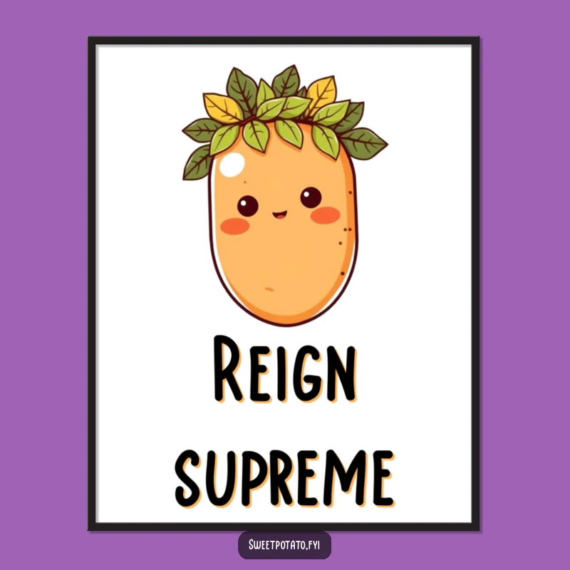 Funny Royal Sweet Potato Digital Art - Instant Majestic Decor!