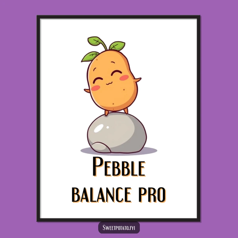 Funny Sweet Potato Wobble Digital Art: Hilarious Printable Decor