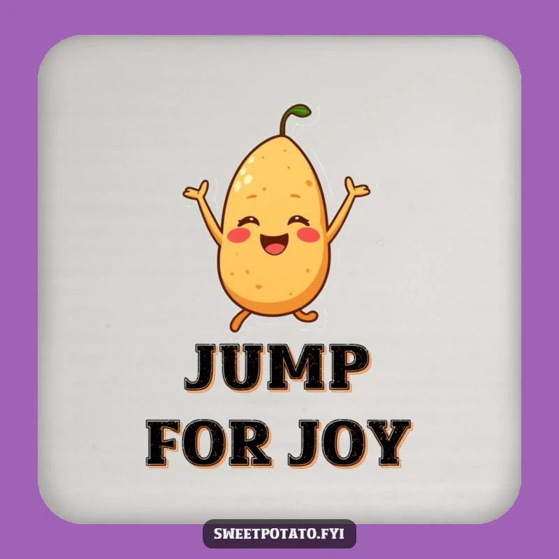Funny Joyful Sweet Potato Coaster - Protect Surfaces with Hilarious Happiness!