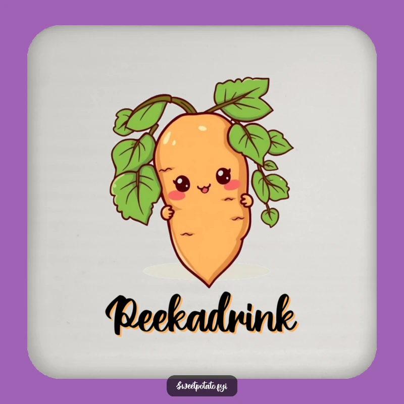 Funny Peeking Sweet Potato Coasters - Protect Surfaces with Playful Mystery!