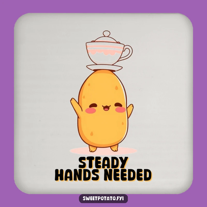 Funny Sweet Potato Balance Coaster: Teacup Head Protector, Ideal Funny Gift