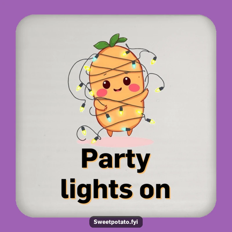 Funny Sweet Potato Lights Coaster: Tangled Spud Protector, Ideal Funny Gift
