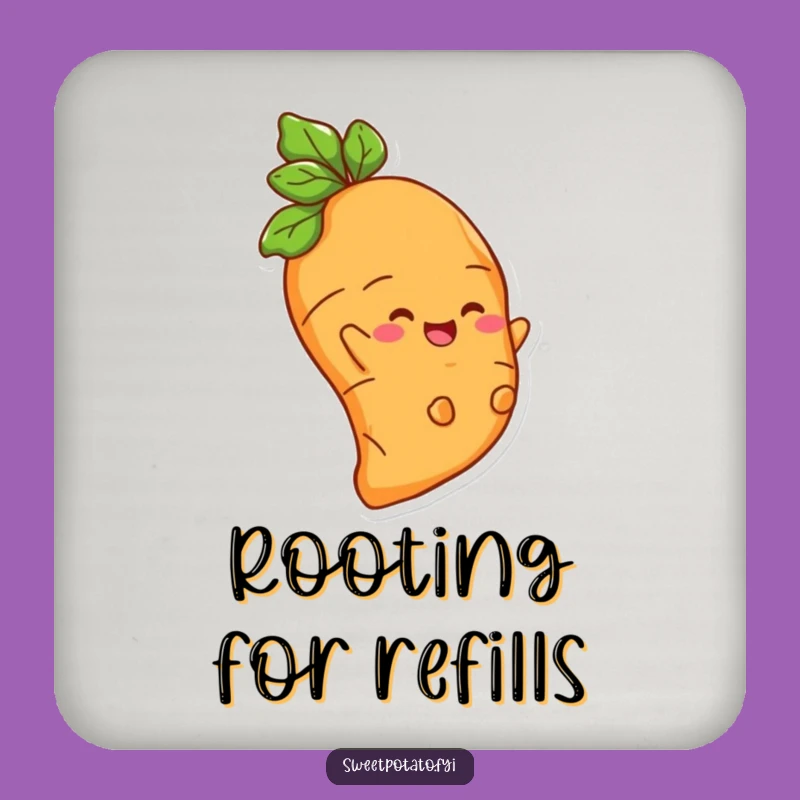 Funny Sweet Potato Root Rider Coaster: Protect Surfaces with Veggie Humor