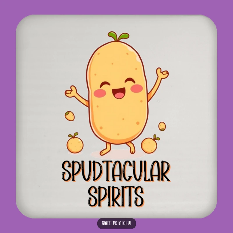 Funny Dancing Sweet Potato Coaster Set - Spud Party Drink Protection Gift