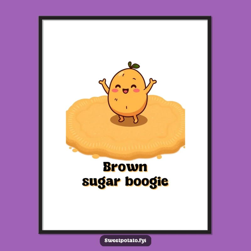 Funny Dancing Sweet Potato Poster: Brighten Your Walls with Happy Moves