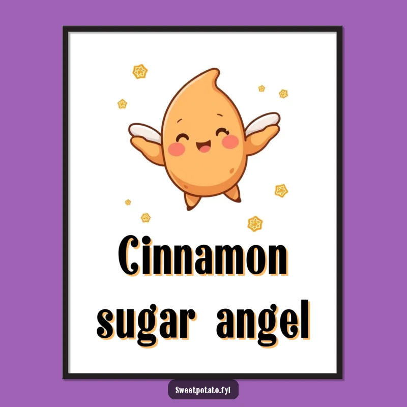 Funny Flying Sweet Potato Poster: Bring Whimsy to Your Walls