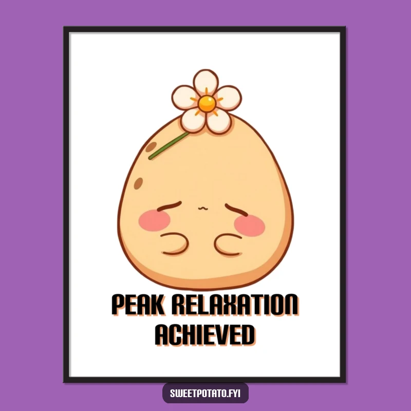 Funny Sweet Potato Nap Poster: Adorable Sleeping Spud Art, Perfect Wall Gift