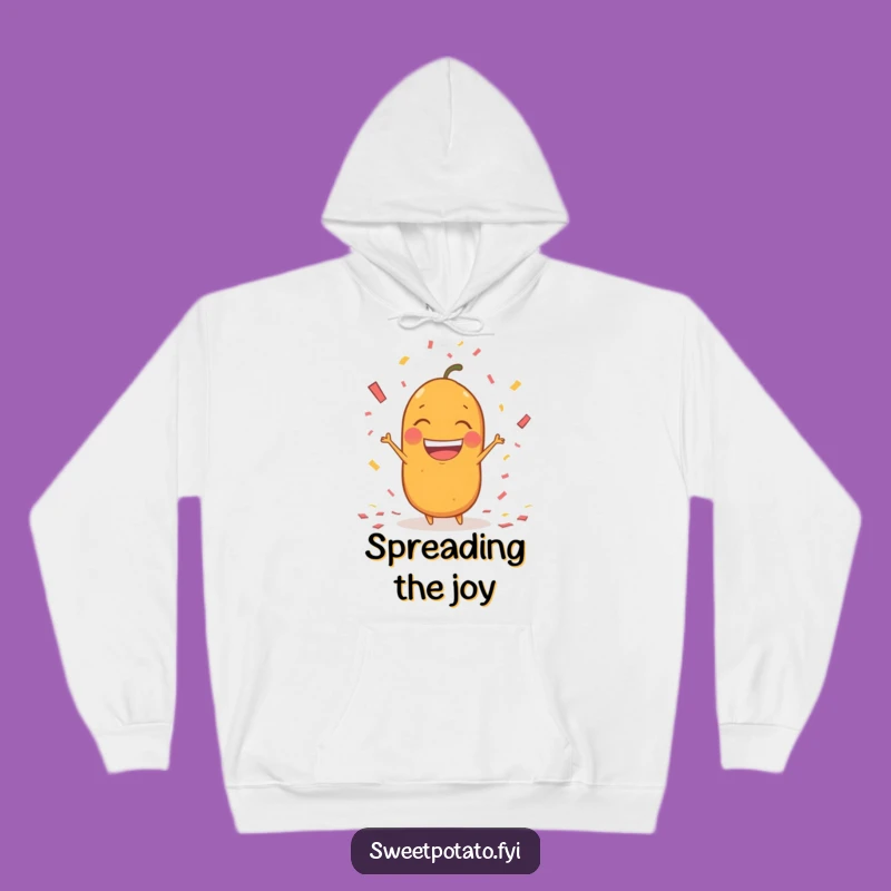 Funny Confetti Sweet Potato Hoodie: Cozy Excited Spud Sweatshirt, A Funny Gift