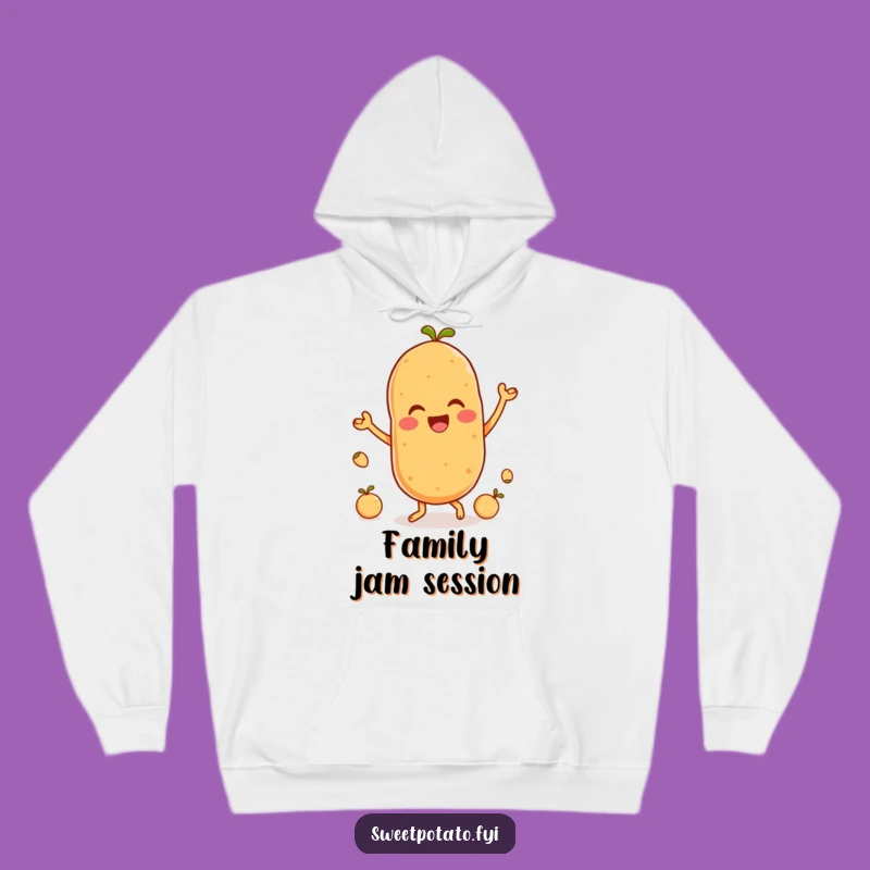 Funny Dancing Sweet Potato Hoodie - Cozy Spud Party Vegetable Apparel Gift