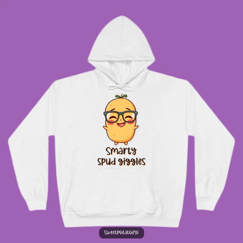 Funny Sweet Potato Giggles Hoodie - Cozy Smart Spud, Glasses Gift!