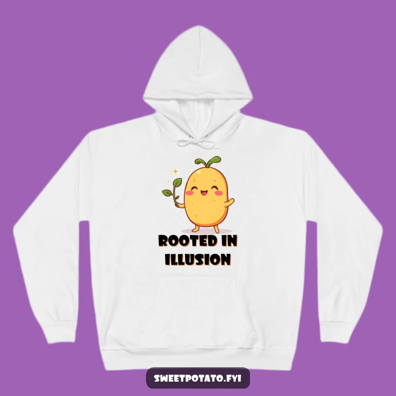 Funny Sweet Potato Illusion Hoodie - Cozy Magic Vegetable Apparel Gift
