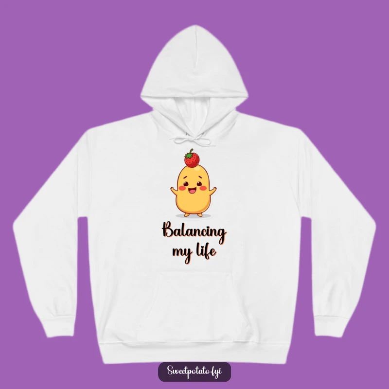 Funny Sweet Potato Strawberry Balance Hoodie: Cozy Playfulness, The Ultimate Funny Gift
